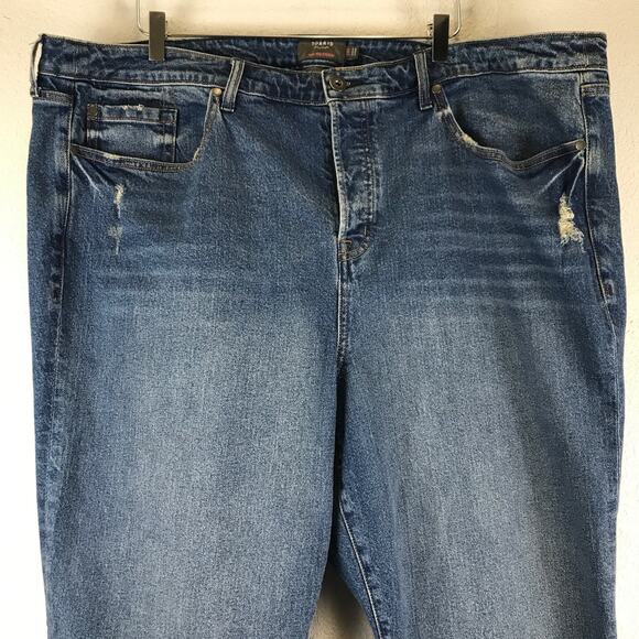 NWT Torrid High Rise Straight Leg Artisan Hem Cropped Denim Jeans Plus Size 24R - Picture 3 of 9